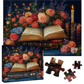 Bücher und Blumen Puzzle 1000 Stücke
